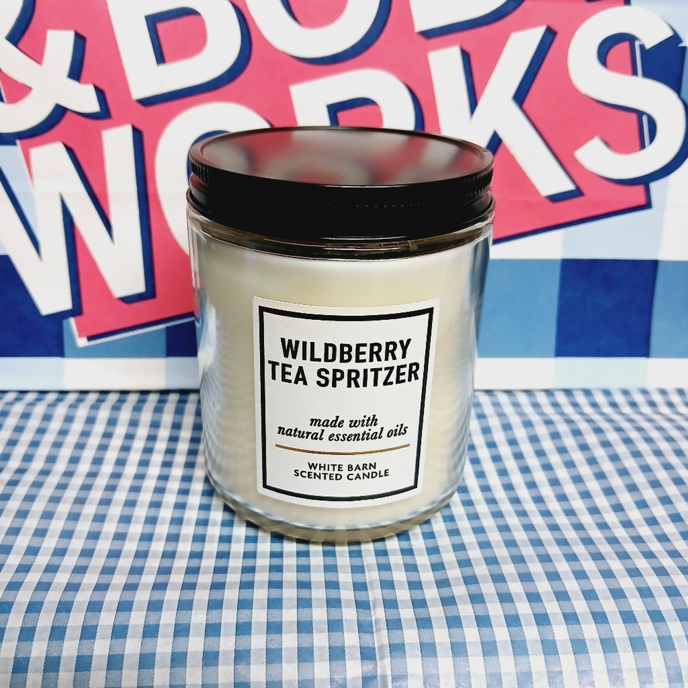 Bath and Body Works Wildberry Tea Spritzer Single Wick Candle - Picture 1 of 4
